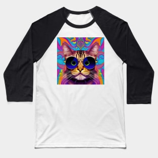 Groovy Cat Baseball T-Shirt